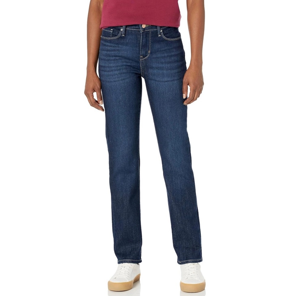 SIGNATURE BY LEVI STRAUSS & CO GOLD WOMENS MODERN STRAIGHT JEANS